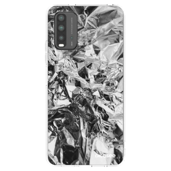 Picasee Xiaomi Redmi 9T Hülle - Schwarzes Silikon - Chrome