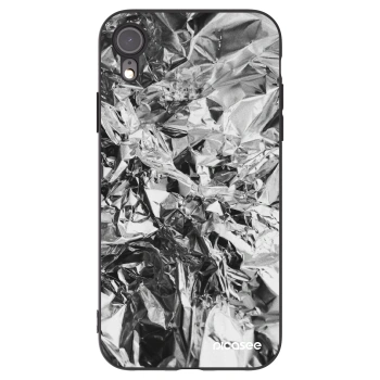 Picasee Apple iPhone XR Hülle - Schwarzes Silikon - Chrome
