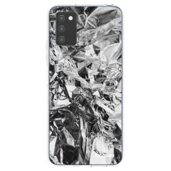 Picasee Samsung Galaxy A02s A025G Hülle - Transparentes Silikon - Chrome