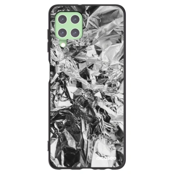 Picasee Samsung Galaxy A22 A225F 4G Hülle - Schwarzes Silikon - Chrome
