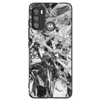 Picasee Motorola Moto G60 Hülle - Schwarzes Silikon - Chrome