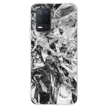 Picasee Realme 8 5G Hülle - Transparentes Silikon - Chrome