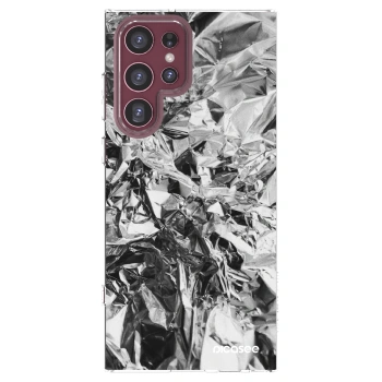 Picasee Samsung Galaxy S22 Ultra 5G Hülle - Transparentes Silikon - Chrome