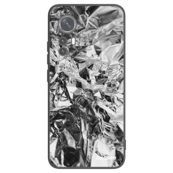 Picasee Xiaomi 12 Hülle - Schwarzes Silikon - Chrome