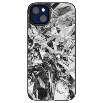 Picasee Apple iPhone 14 Plus Hülle - Schwarzes Silikon - Chrome