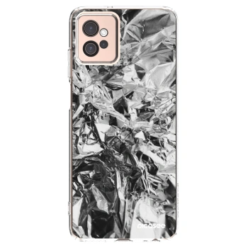 Picasee Motorola Moto G32 Hülle - Transparentes Silikon - Chrome