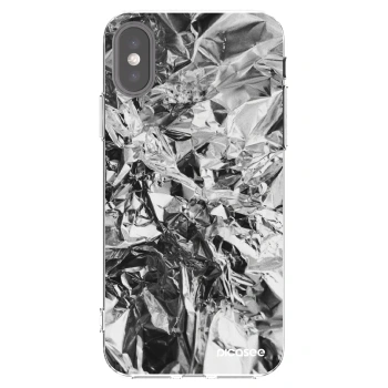 Picasee Apple iPhone X/XS Hülle - Transparentes Silikon - Chrome