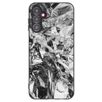 Picasee Samsung Galaxy A14 4G A145R Hülle - Schwarzes Silikon - Chrome