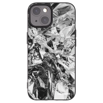 Picasee Apple iPhone 15 Hülle - Schwarzes Silikon - Chrome