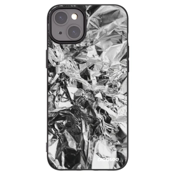 Picasee Apple iPhone 15 Plus Hülle - Schwarzes Silikon - Chrome