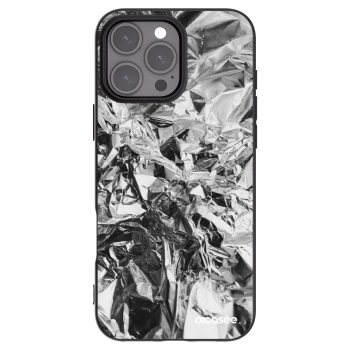 Picasee Apple iPhone 16 Pro Max Hülle - Schwarzes Silikon - Chrome