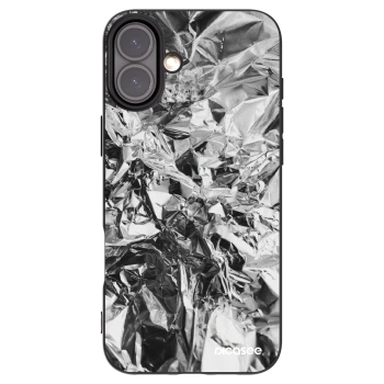 Picasee Apple iPhone 16 Plus Hülle - Schwarzes Silikon - Chrome