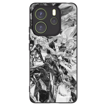 Picasee Xiaomi Redmi Note 14 4G Hülle - Schwarzes Silikon - Chrome