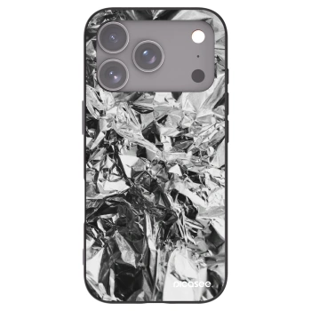 Picasee Apple iPhone 17 Pro Hülle - Schwarzes Silikon - Chrome