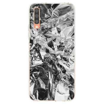Picasee Samsung Galaxy A70 A705F Hülle - Transparentes Silikon - Chrome