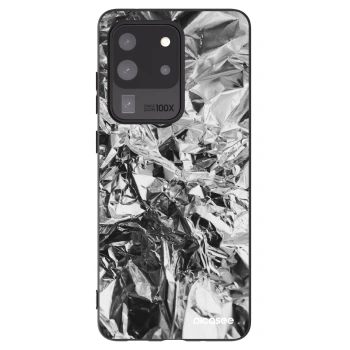 Picasee Samsung Galaxy S20 Ultra 5G G988F Hülle - Schwarzes Silikon - Chrome