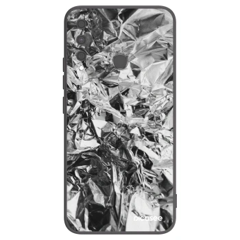 Picasee Huawei P40 Lite E Hülle - Schwarzes Silikon - Chrome