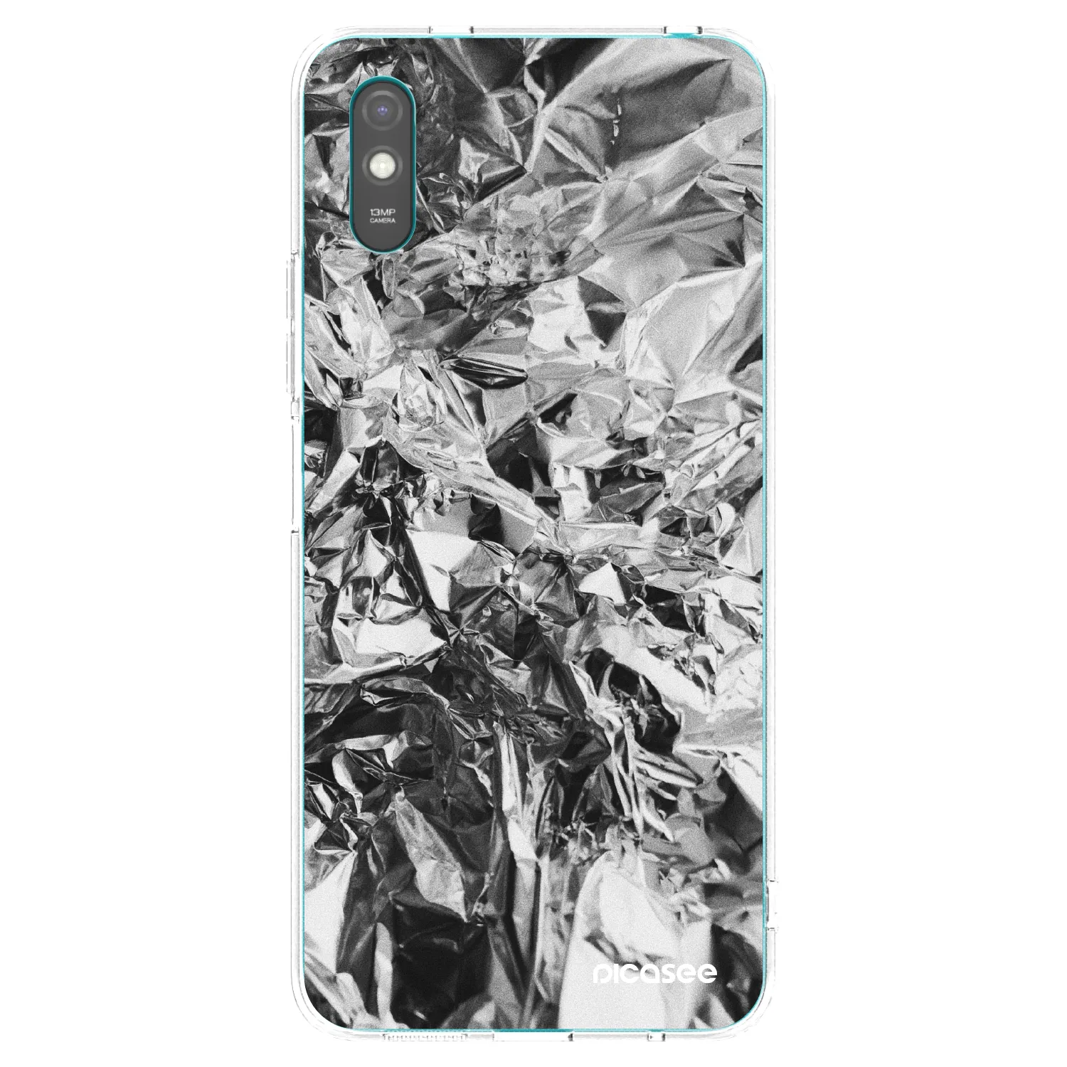 Picasee Xiaomi Redmi 9A Hülle - Transparentes Silikon - Chrome