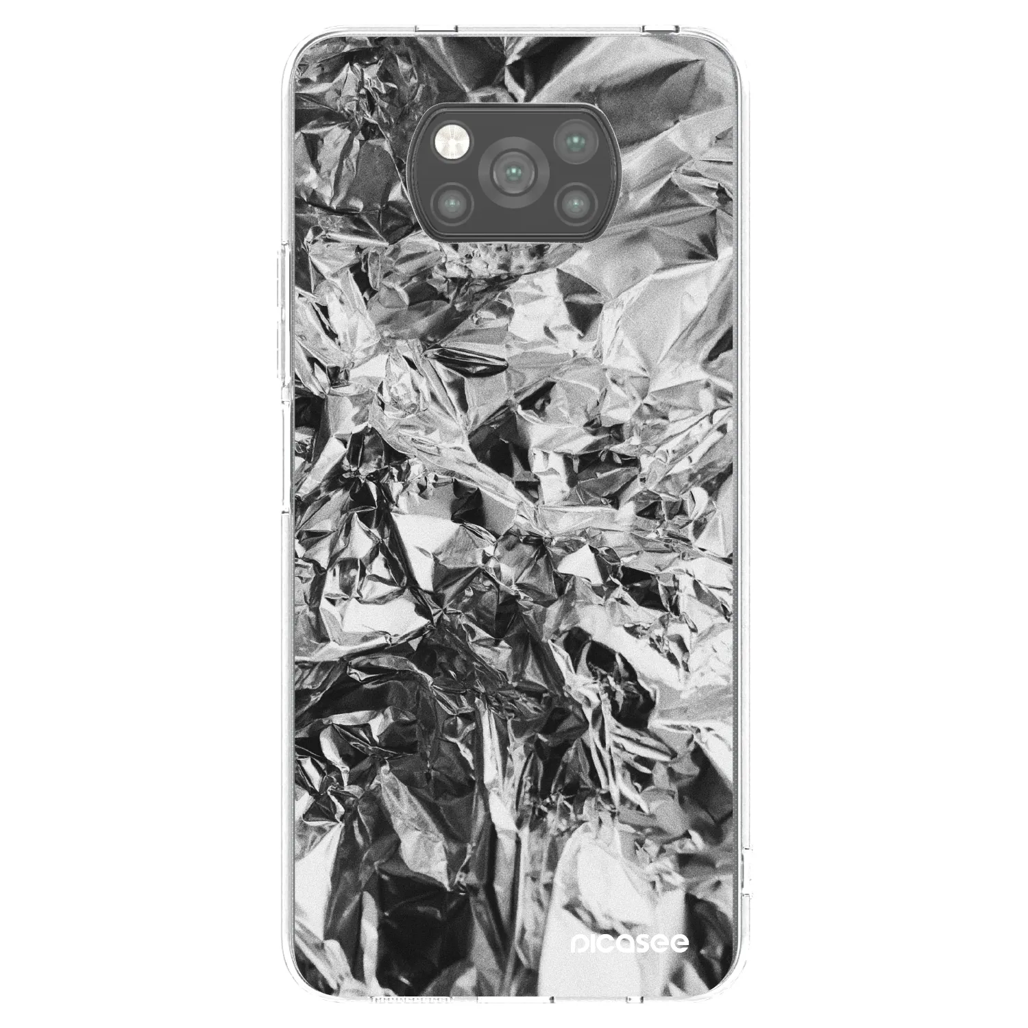Picasee Xiaomi Poco X3 Hülle - Schwarzes Silikon - Chrome