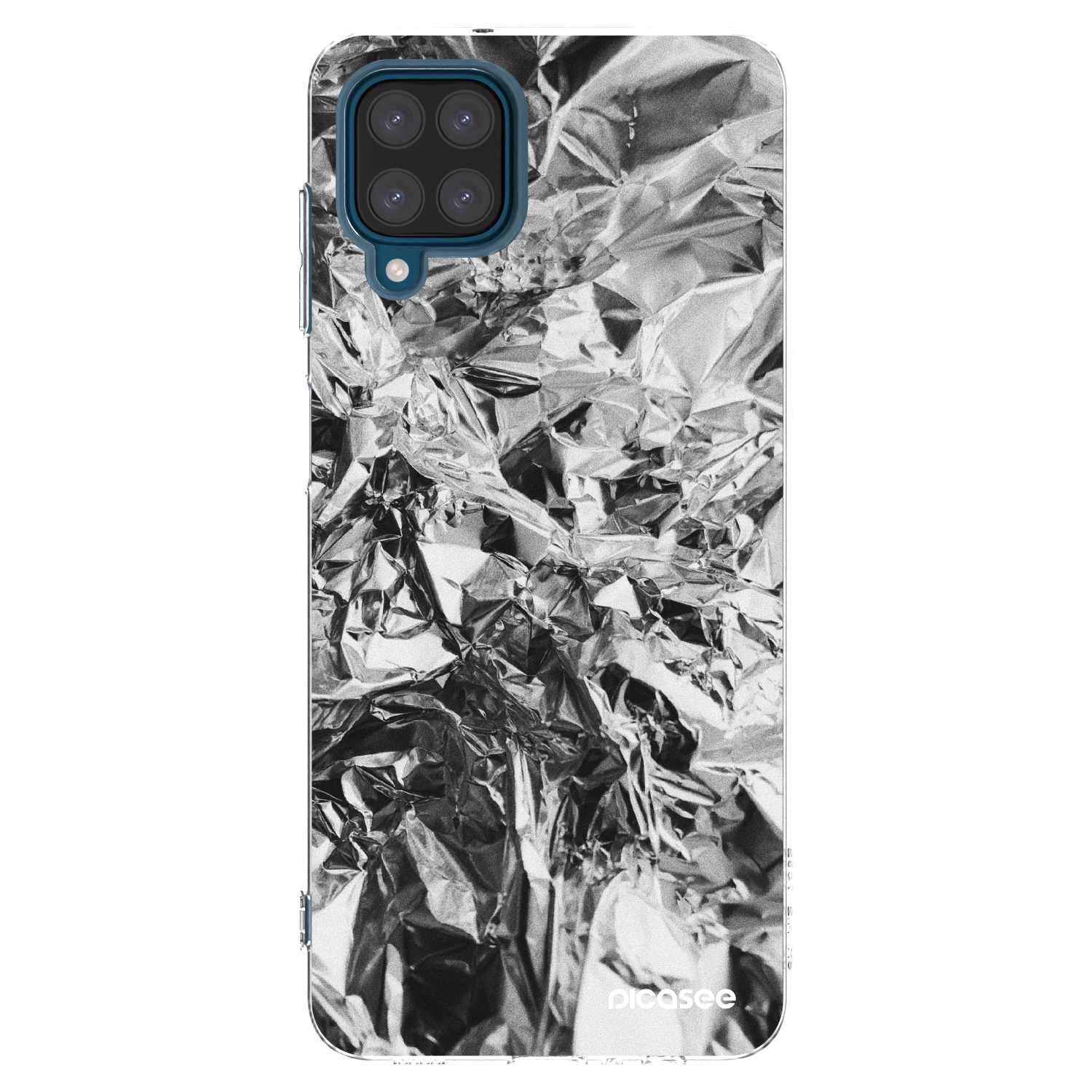 Picasee Samsung Galaxy A12 A125F Hülle - Transparentes Silikon - Chrome
