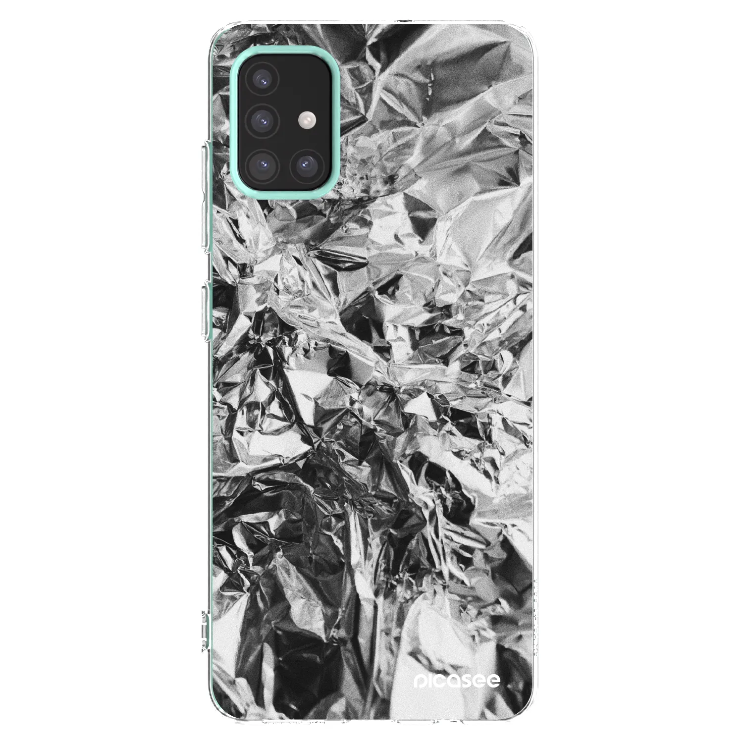 Picasee Samsung Galaxy M31s Hülle - Transparentes Silikon - Chrome