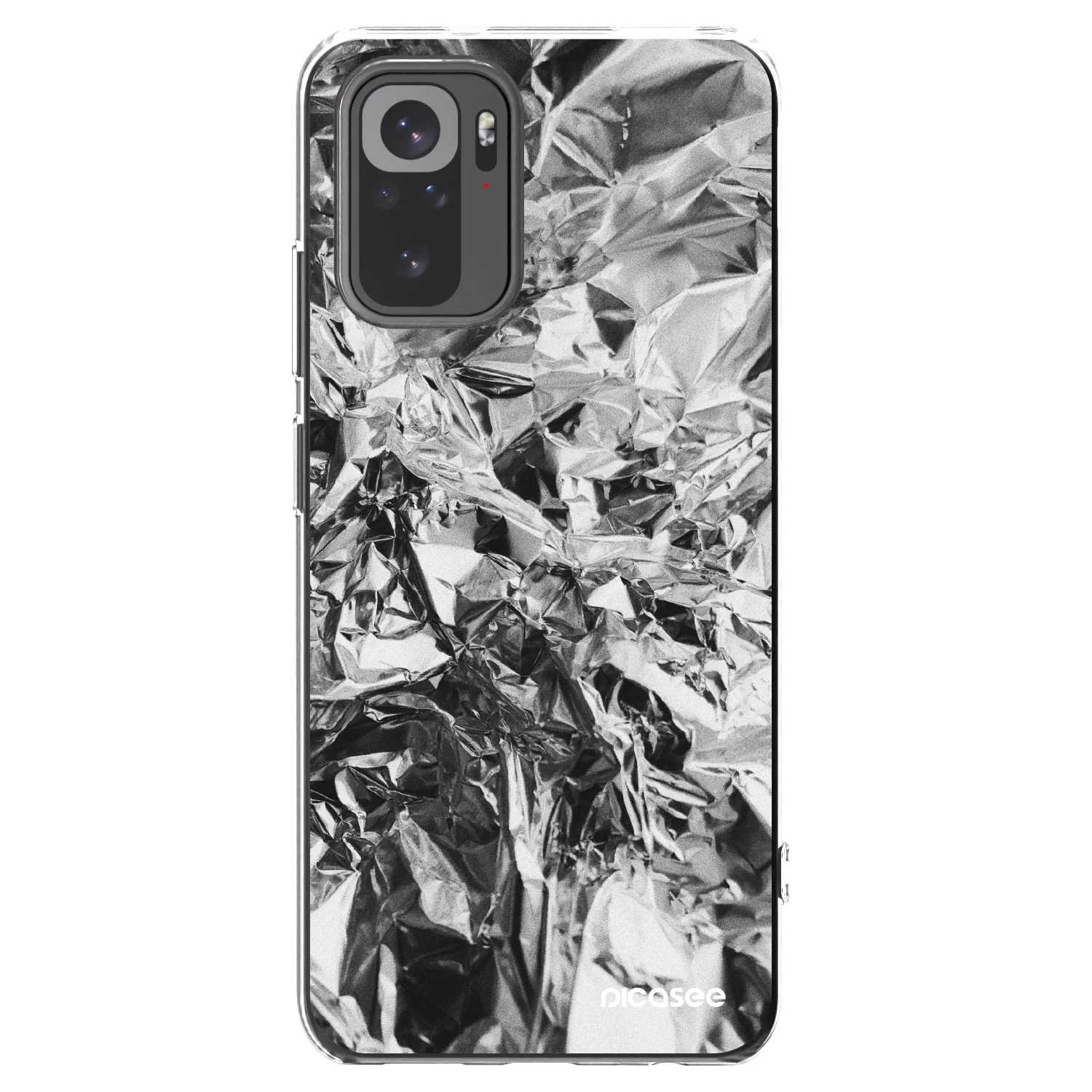 Picasee Xiaomi Redmi Note 10 Hülle - Transparentes Silikon - Chrome
