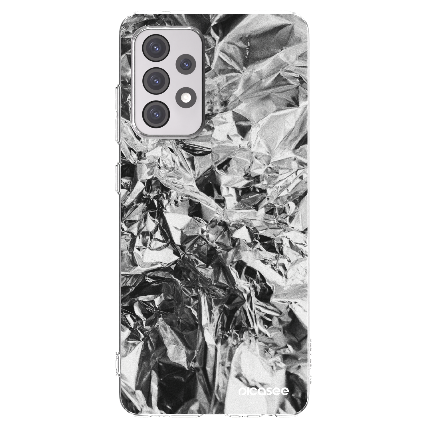Picasee Samsung Galaxy A52 5G A525F Hülle - Transparentes Silikon - Chrome