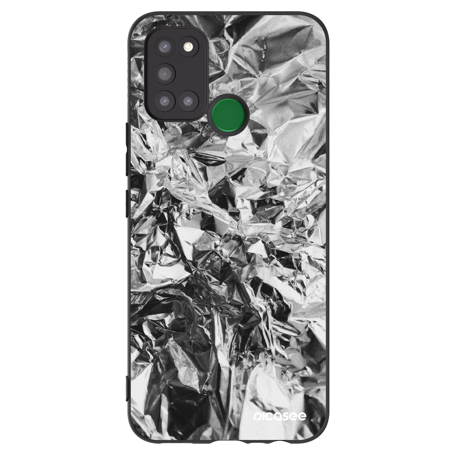 Picasee Realme 7i Hülle - Schwarzes Silikon - Chrome