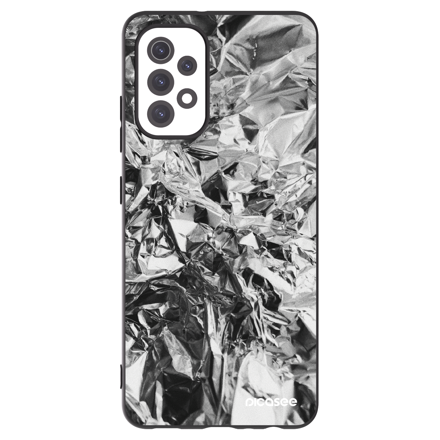 Picasee Samsung Galaxy A32 5G A326B Hülle - Schwarzes Silikon - Chrome