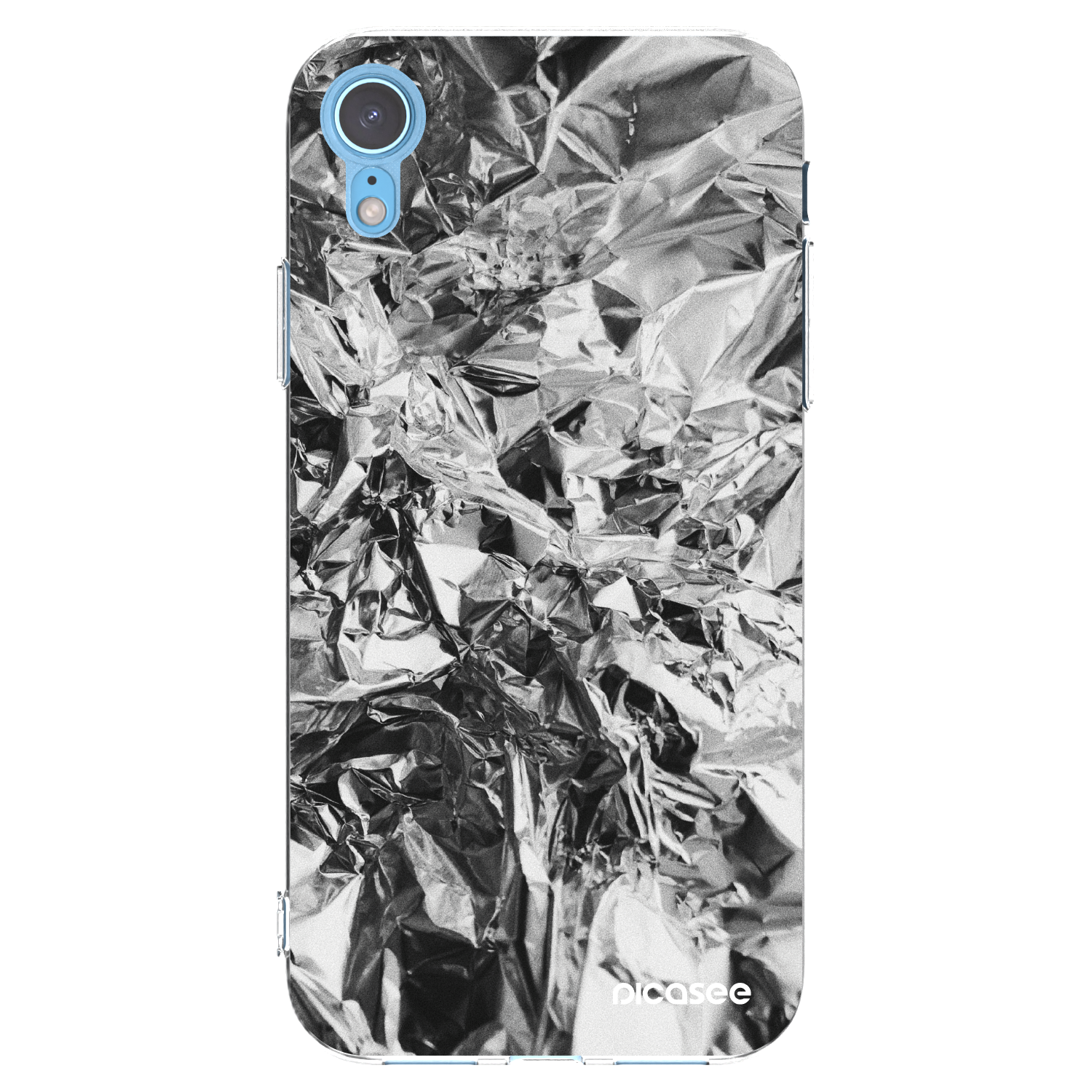 Picasee Apple iPhone XR Hülle - Transparentes Silikon - Chrome