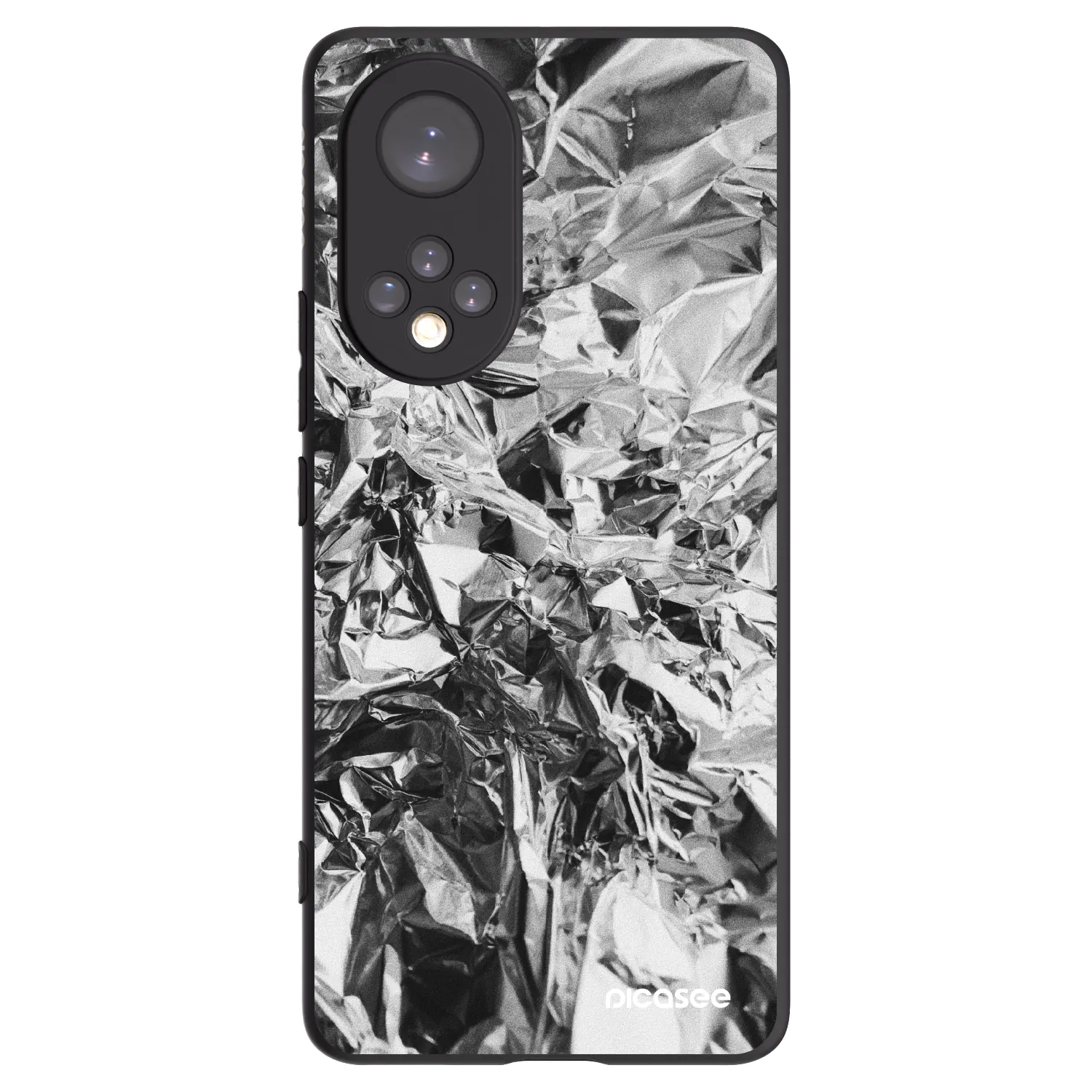 Picasee Honor 50 5G Hülle - Schwarzes Silikon - Chrome