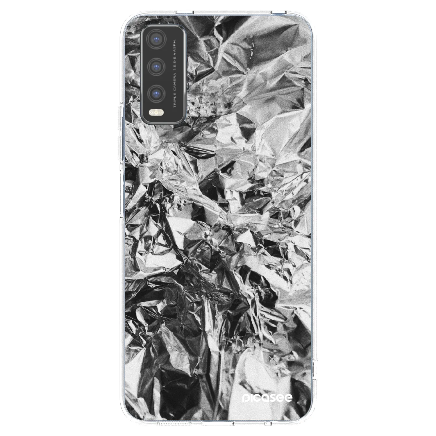 Picasee Vivo Y20s Hülle - Transparentes Silikon - Chrome