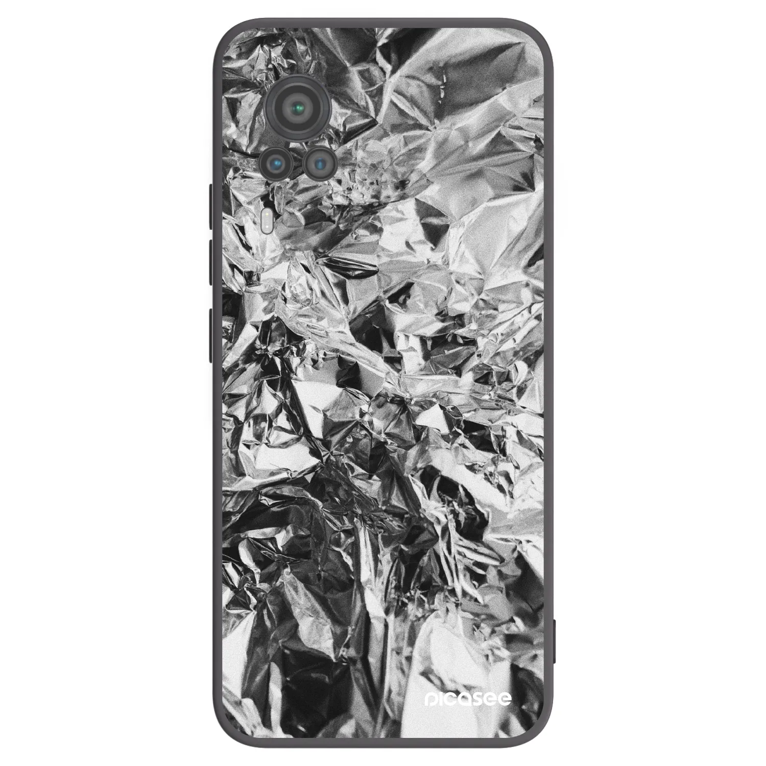 Picasee Vivo X60 Pro 5G Hülle - Schwarzes Silikon - Chrome