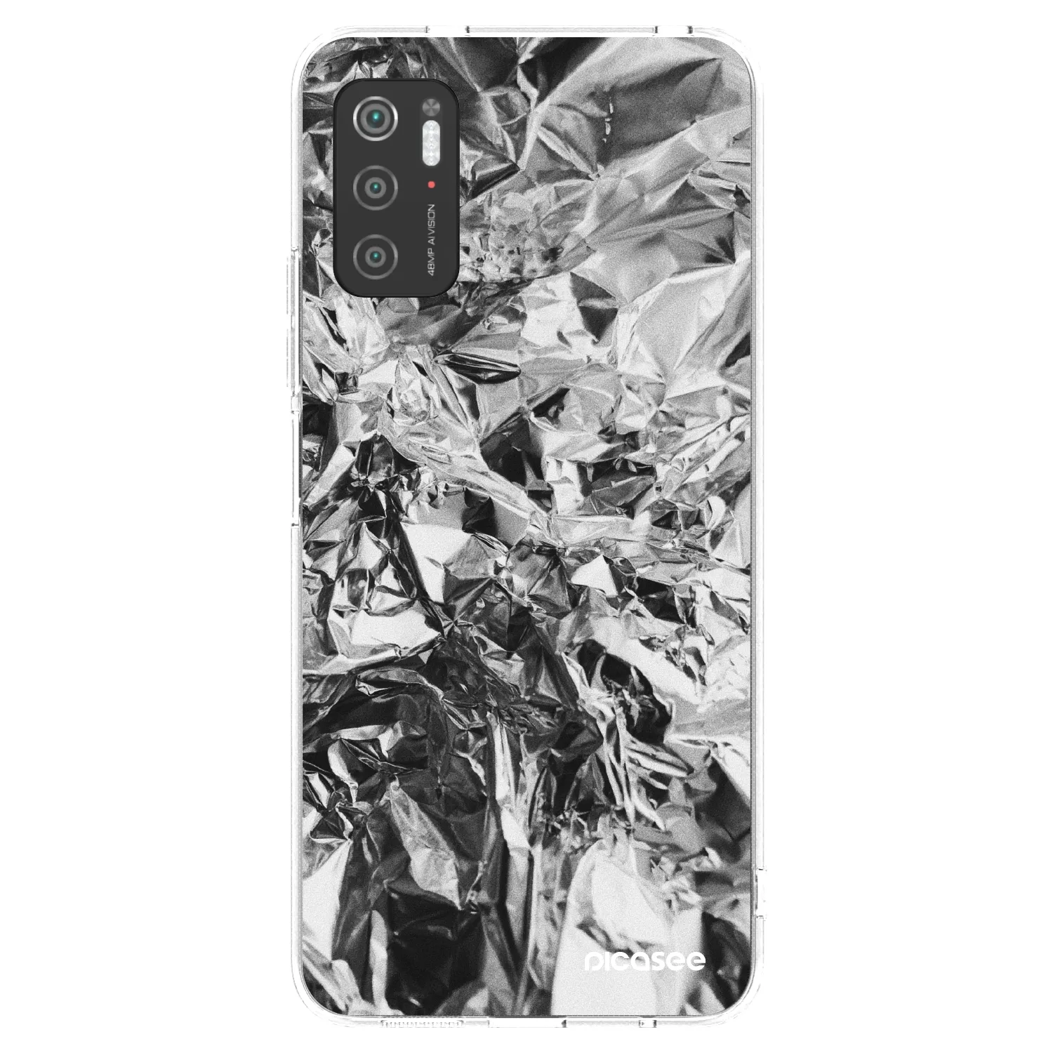 Picasee Xiaomi Poco M3 Pro 5G Hülle - Transparentes Silikon - Chrome