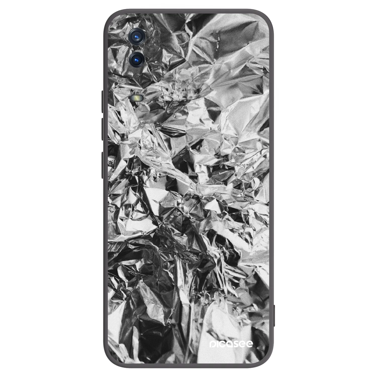 Picasee Vivo Y11s Hülle - Schwarzes Silikon - Chrome