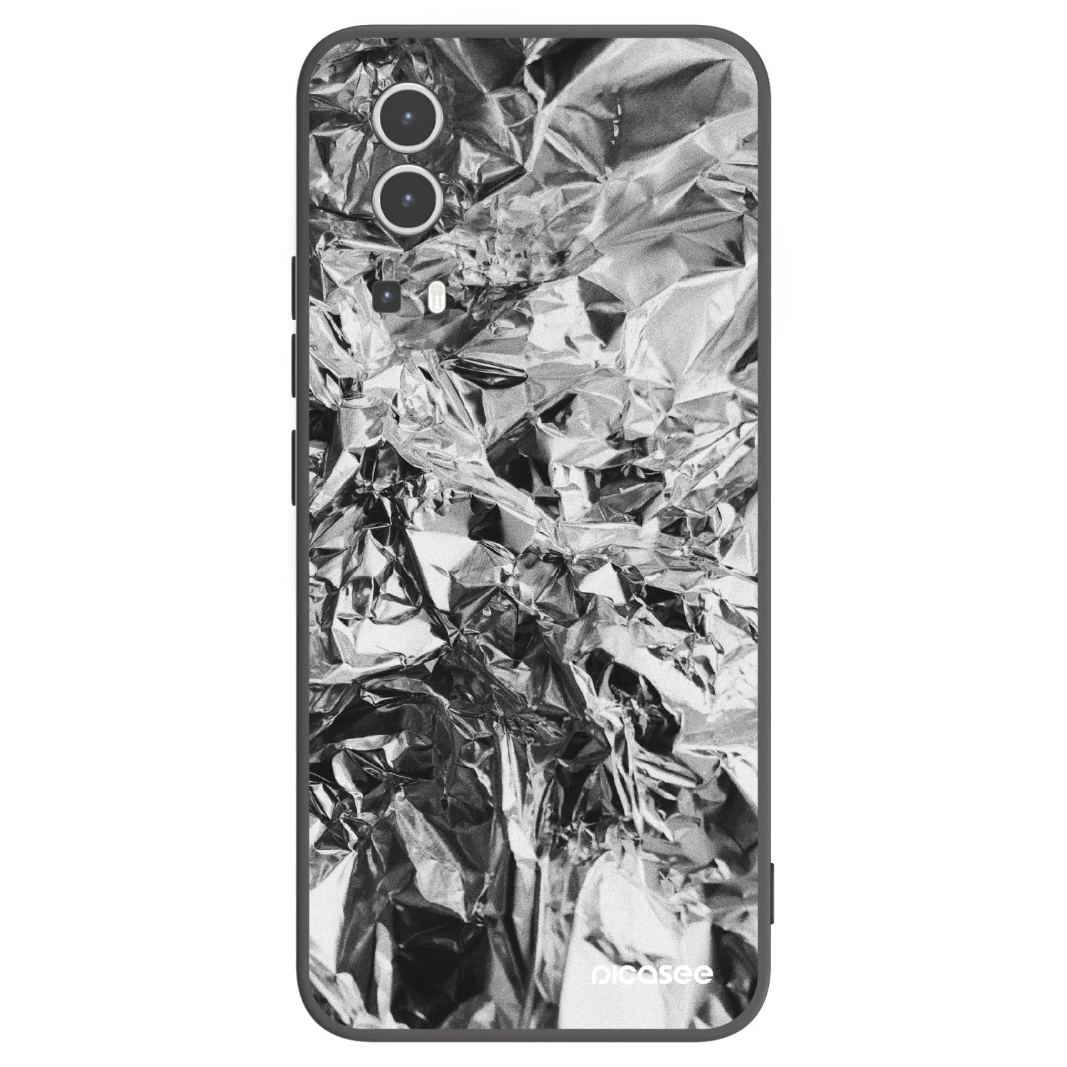 Picasee Vivo Y72 5G Hülle - Schwarzes Silikon - Chrome