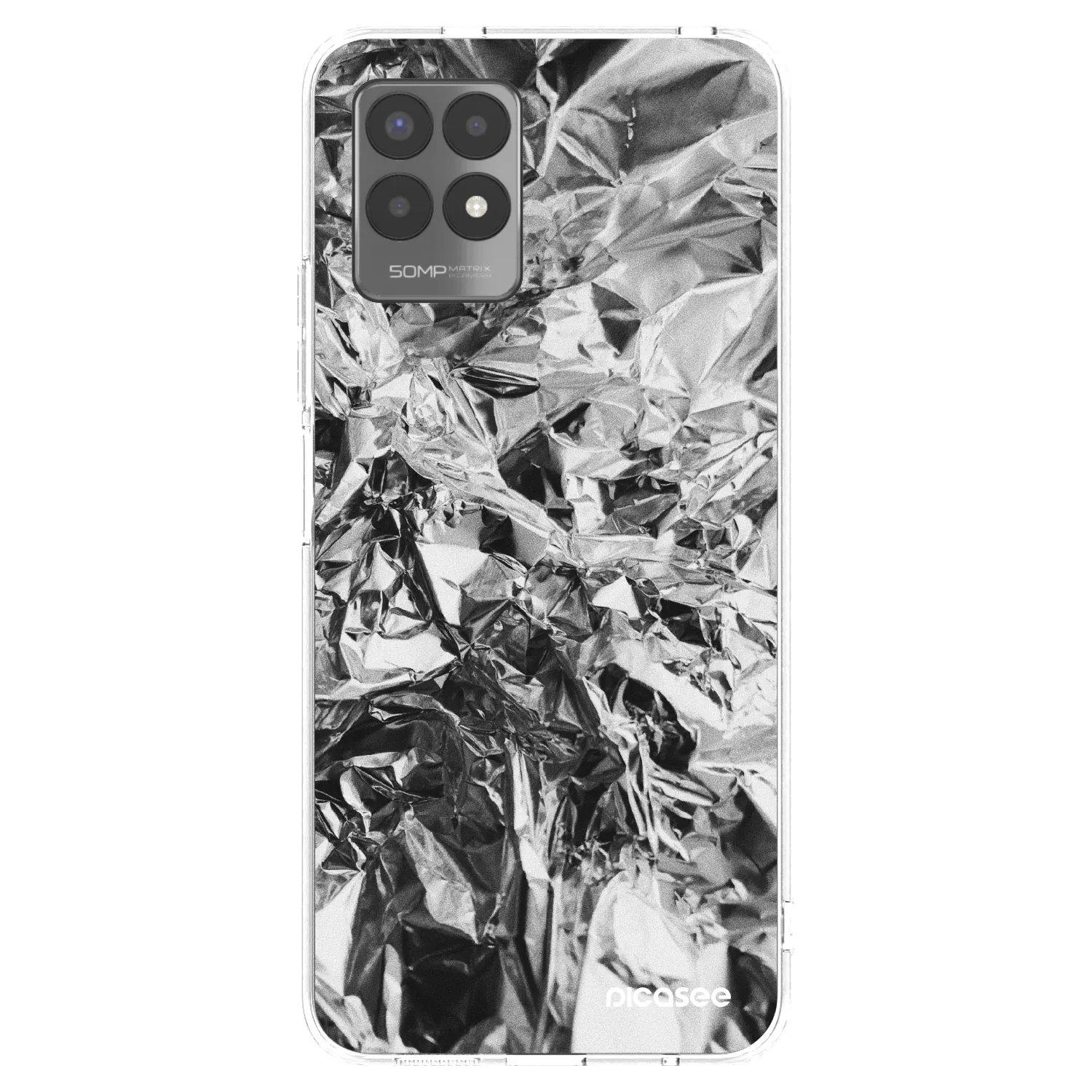 Picasee Realme 8i Hülle - Transparentes Silikon - Chrome