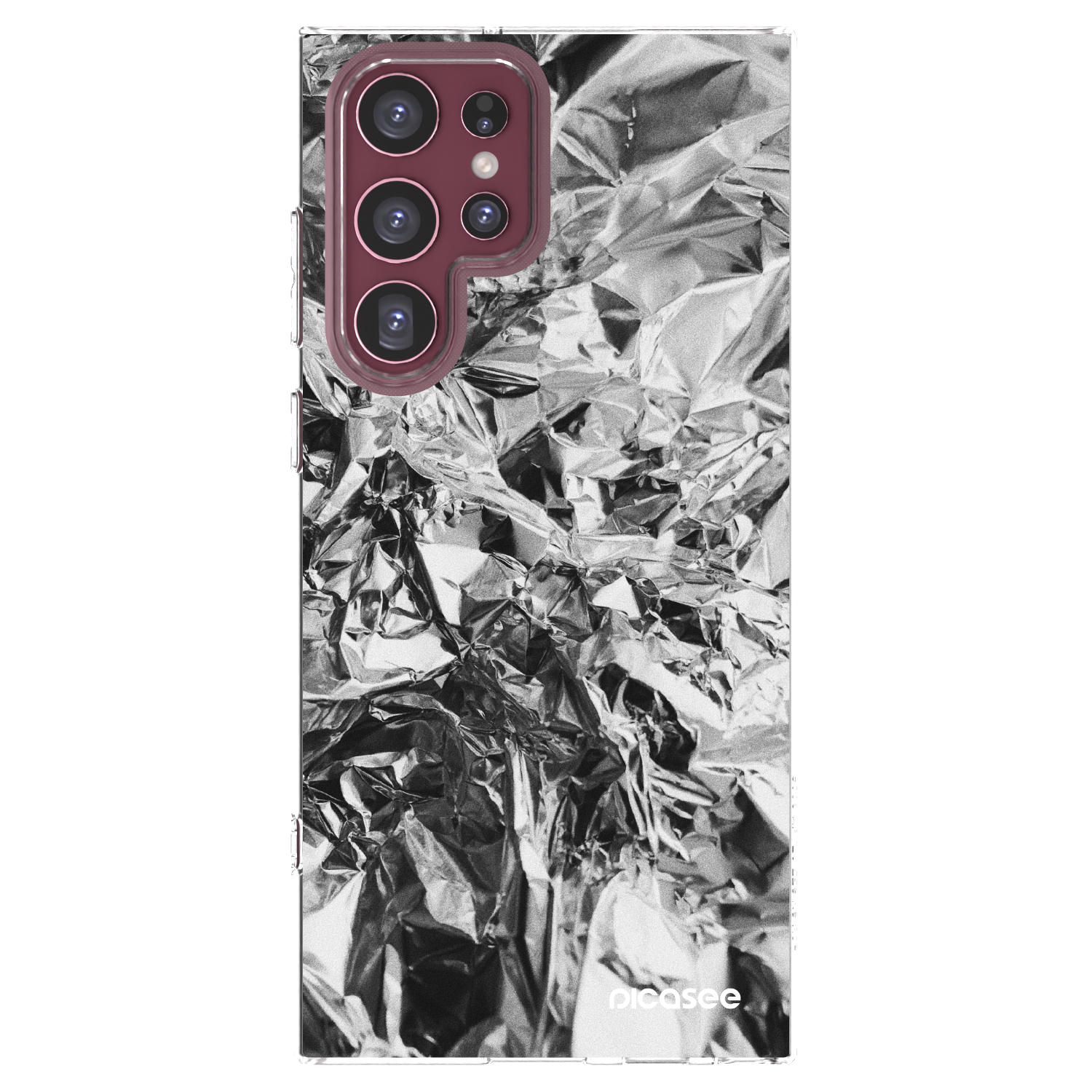 Picasee Samsung Galaxy S22 Ultra 5G Hülle - Transparentes Silikon - Chrome