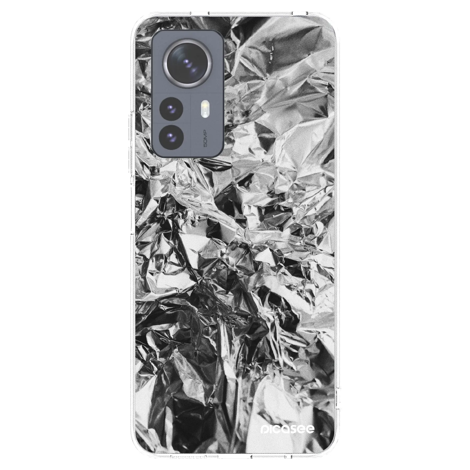 Picasee Xiaomi 12 Pro Hülle - Transparentes Silikon - Chrome
