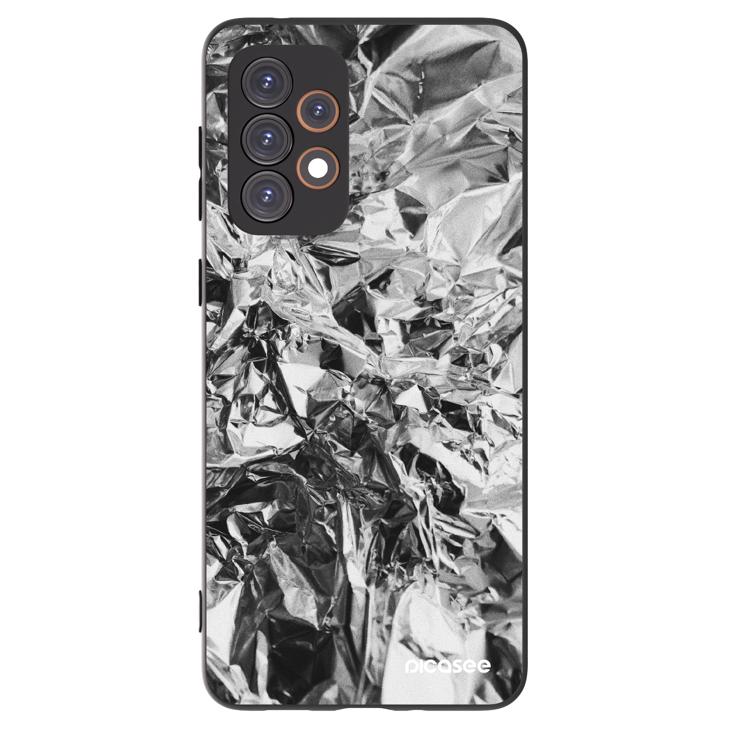 Picasee Samsung Galaxy A33 5G A336 Hülle - Schwarzes Silikon - Chrome