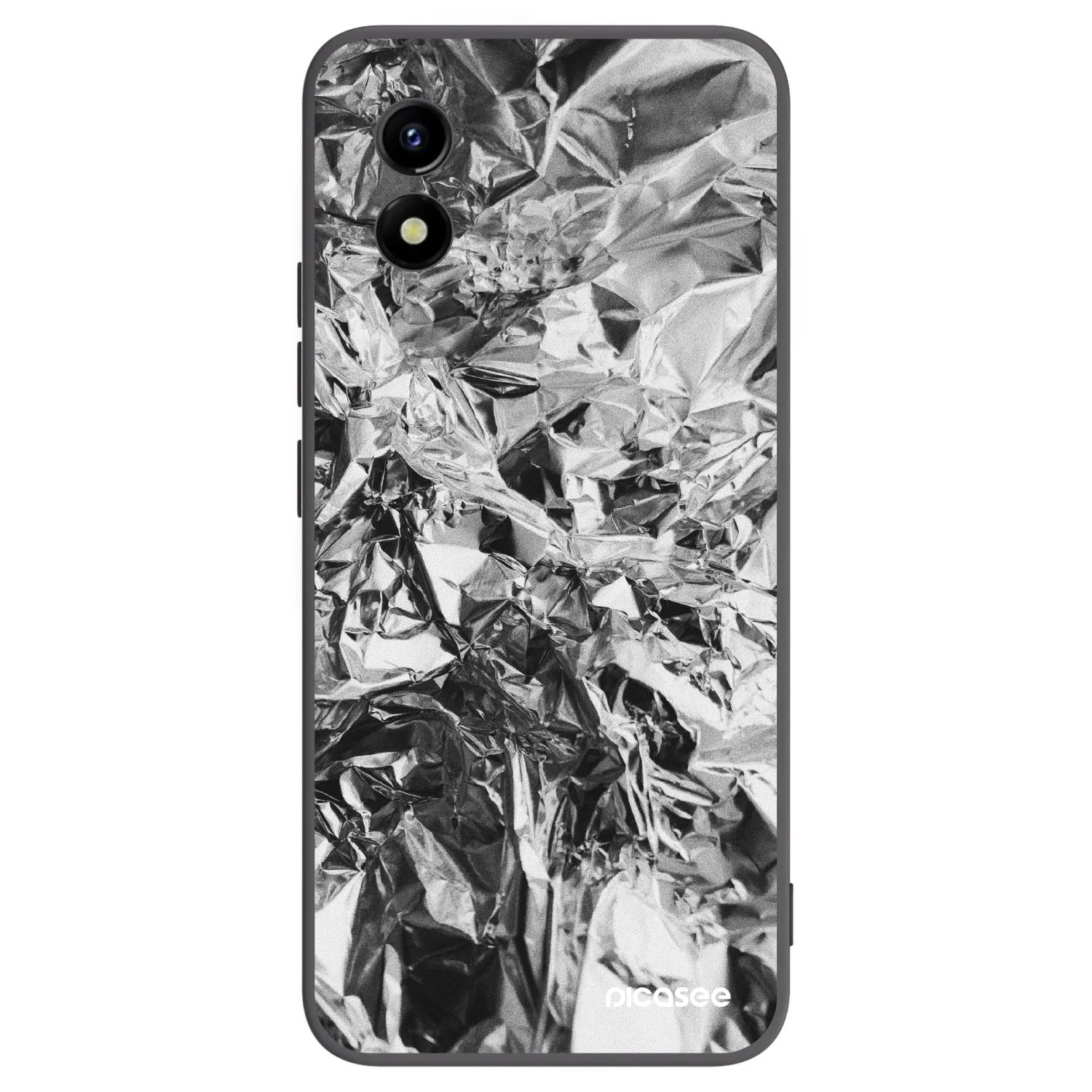 Picasee Vivo Y01 Hülle - Schwarzes Silikon - Chrome