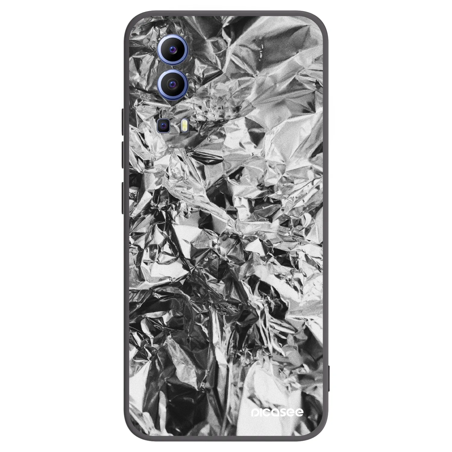 Picasee Vivo Y52 5G Hülle - Schwarzes Silikon - Chrome