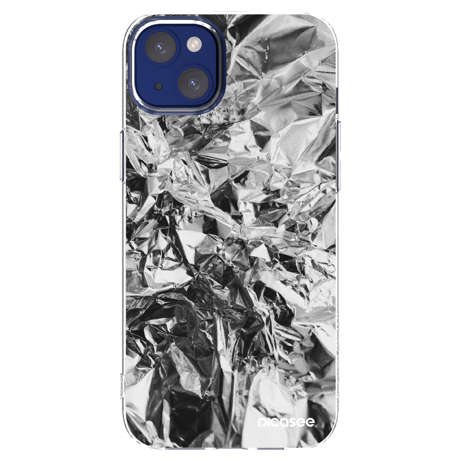Picasee Apple iPhone 14 Plus Hülle - Transparentes Silikon - Chrome