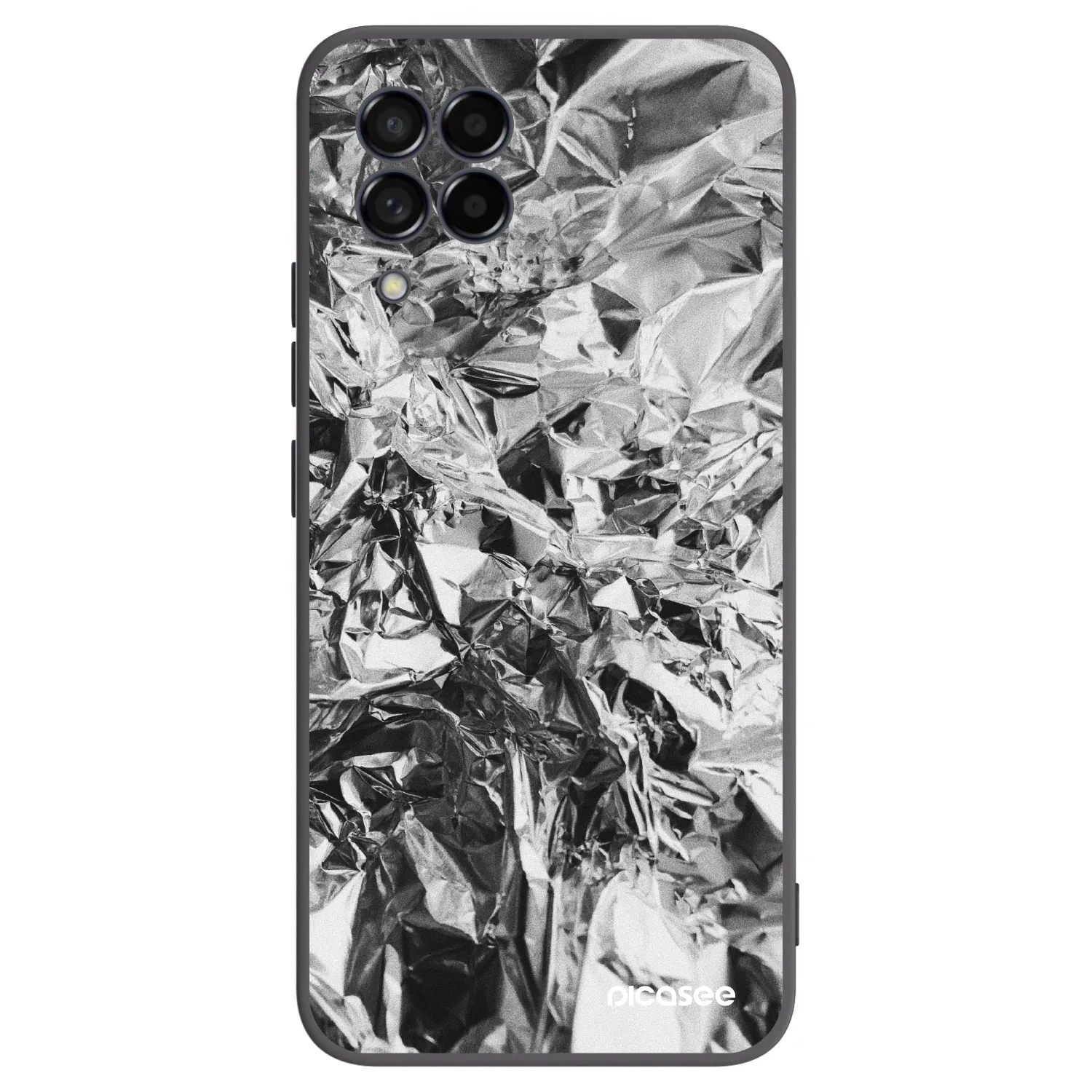 Picasee Samsung Galaxy M53 5G Hülle - Schwarzes Silikon - Chrome