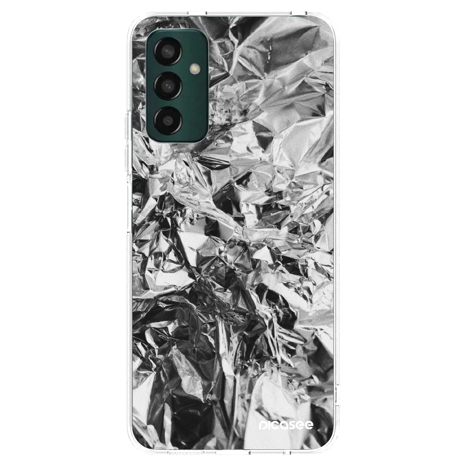 Picasee Samsung Galaxy M13 M135F Hülle - Transparentes Silikon - Chrome