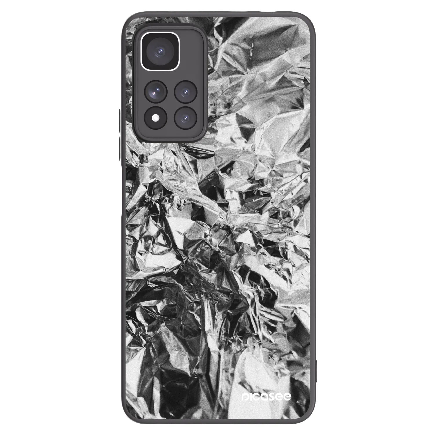 Picasee Xiaomi Redmi Note 11 Pro+ 5G Hülle - Schwarzes Silikon - Chrome