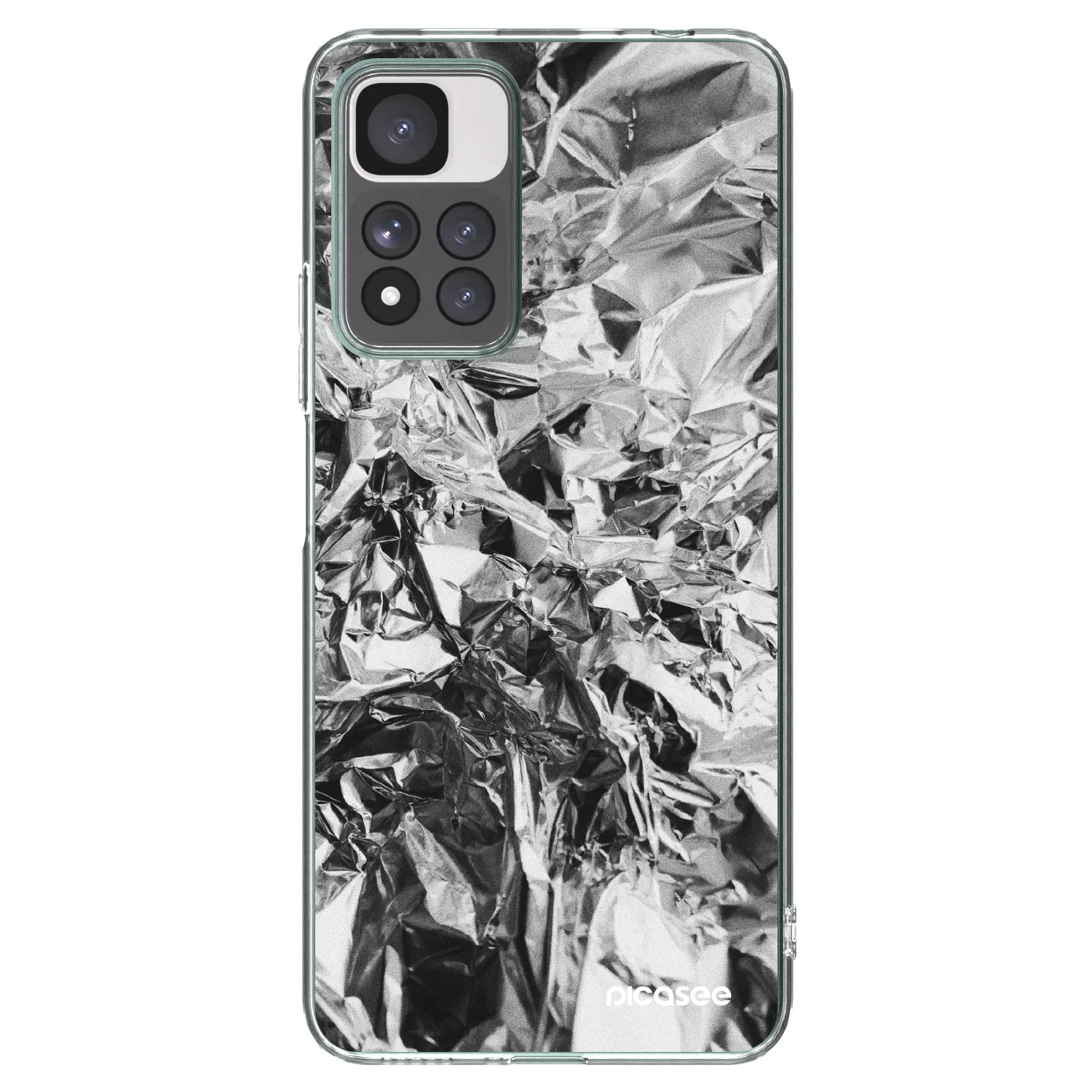 Picasee Xiaomi Redmi Note 11 Pro+ 5G Hülle - Transparentes Silikon - Chrome