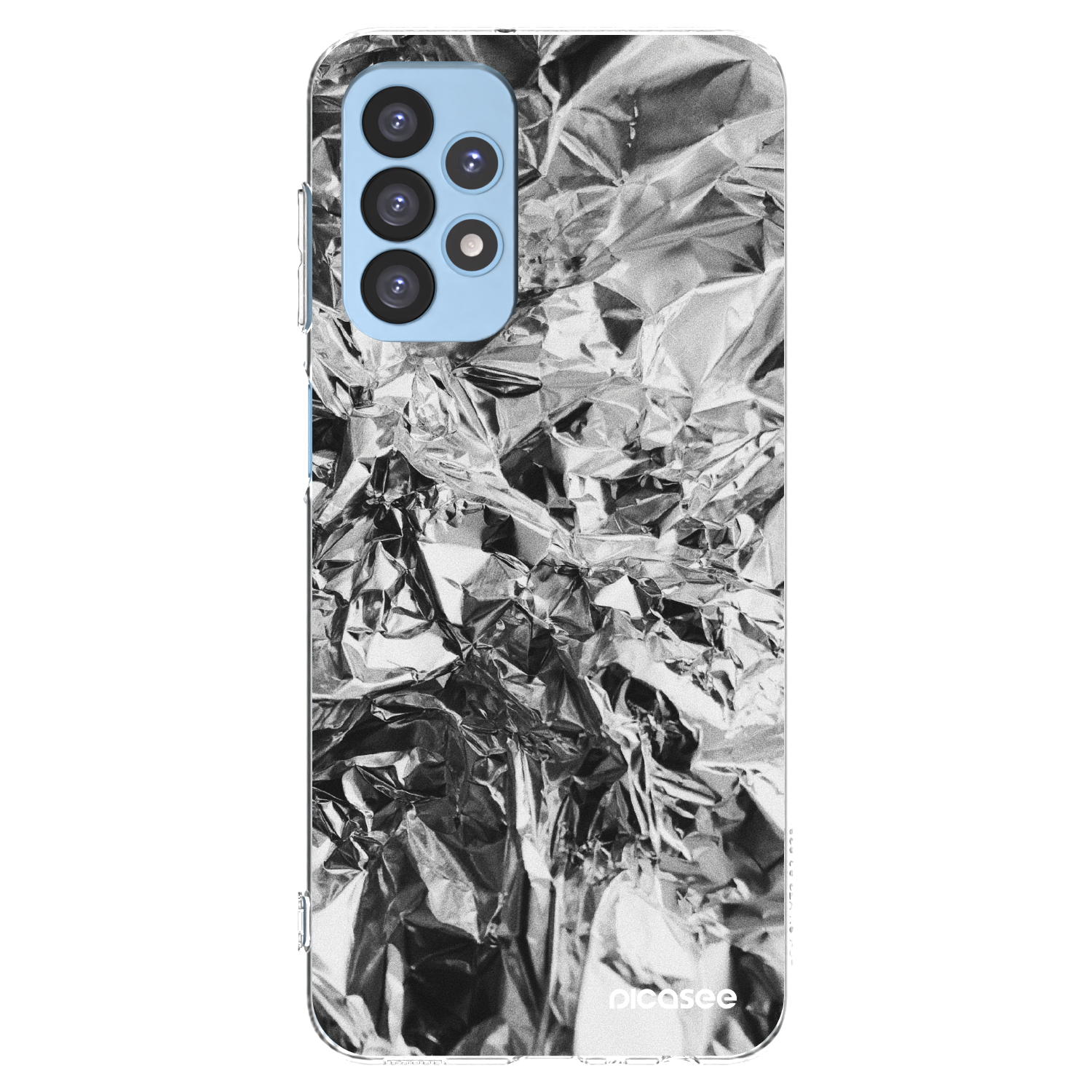 Picasee Samsung Galaxy A23 A235F 4G Hülle - Transparentes Silikon - Chrome