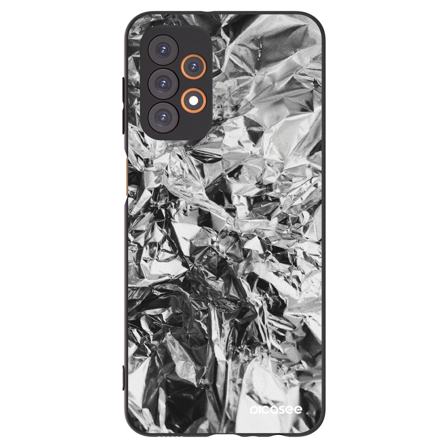 Picasee Samsung Galaxy A23 A236B 5G Hülle - Schwarzes Silikon - Chrome