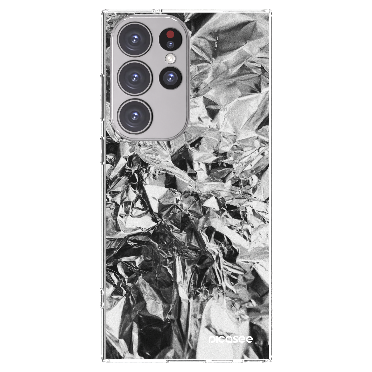 Picasee Samsung Galaxy S23 Ultra 5G Hülle - Transparentes Silikon - Chrome